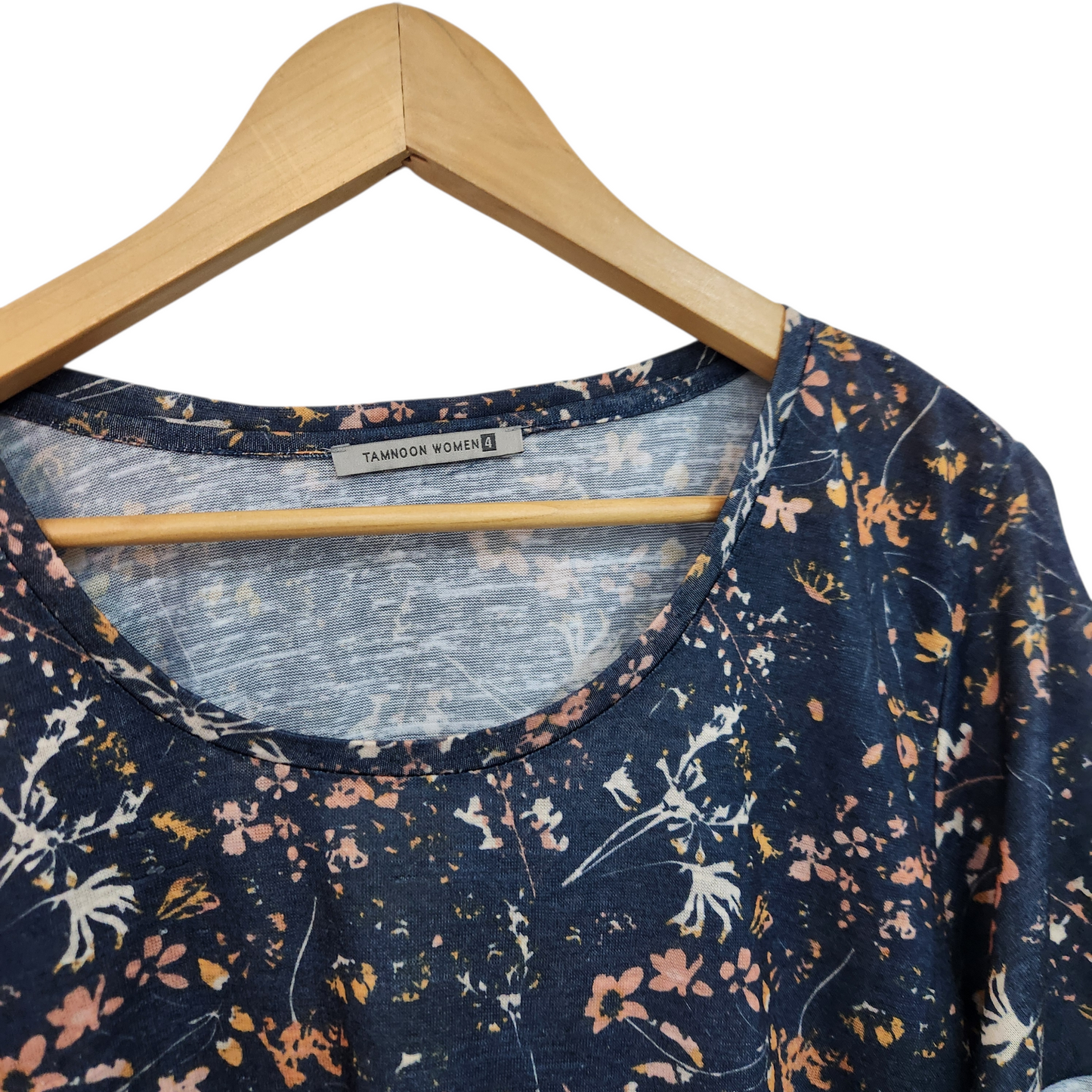 TAMNOON | חולצה קצרה פרחונית | לאישה מידה 4 XL