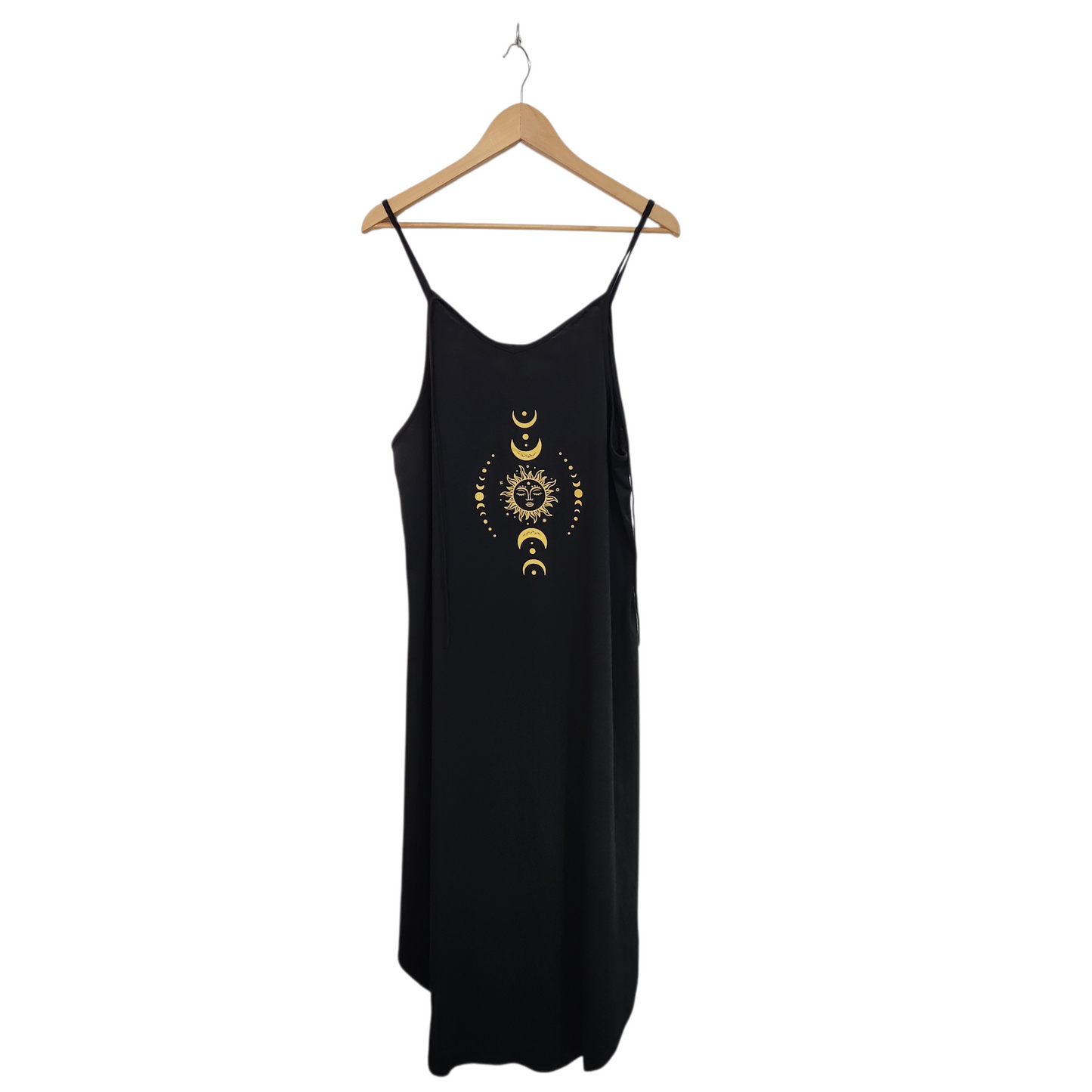 שמלה צבע שחור עם הדפס | לאישה מידה L/XL