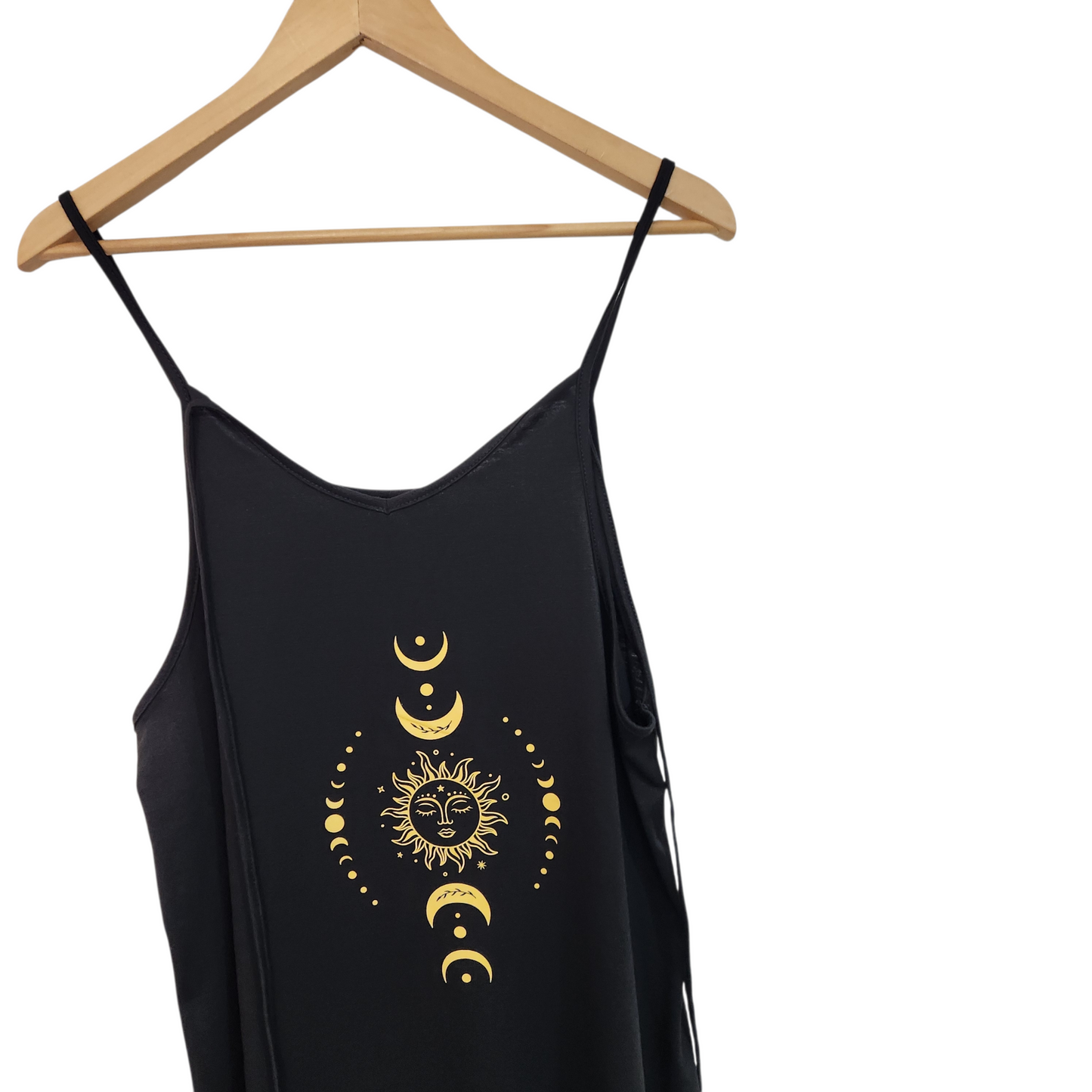 שמלה צבע שחור עם הדפס | לאישה מידה L/XL