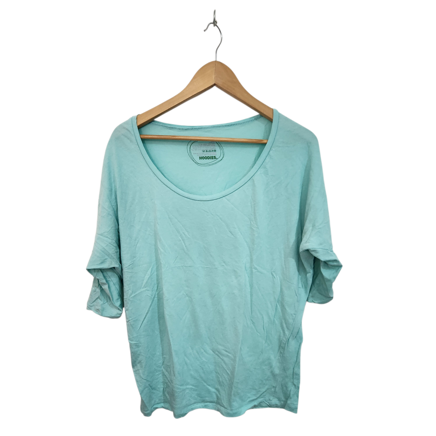 HOODIES | חולצה קצרה צבע תכלת | לאישה מידה L