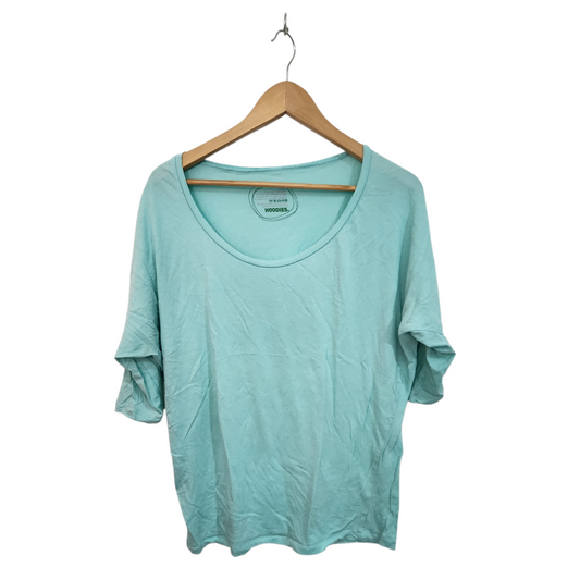 HOODIES | חולצה קצרה צבע תכלת | לאישה מידה L