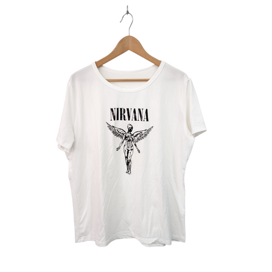 חולצה קצרה צבע לבן | לאישה מידה XXL