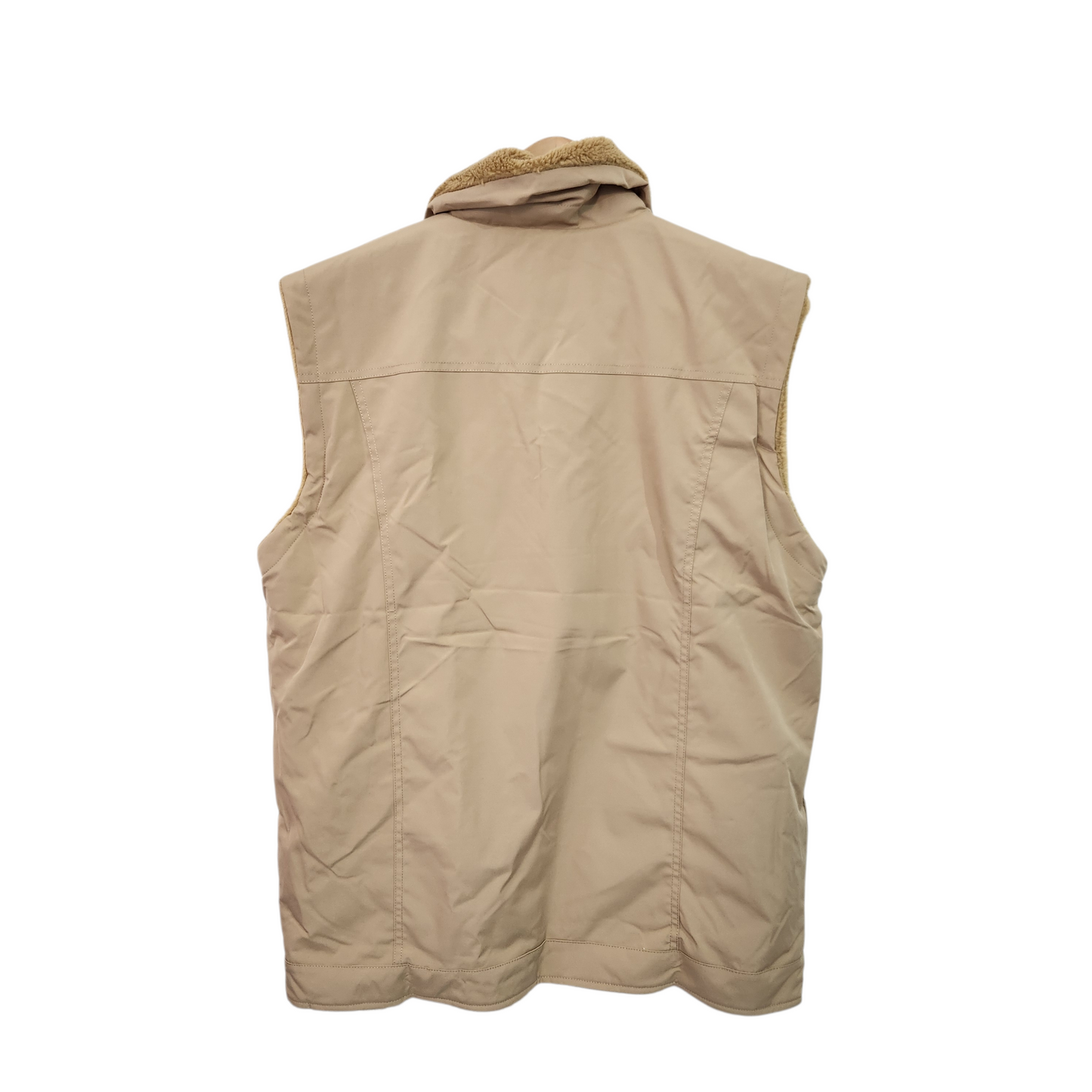 ווסט חום בהיר מחמם עם פליז לאישה מידה XL/XXL