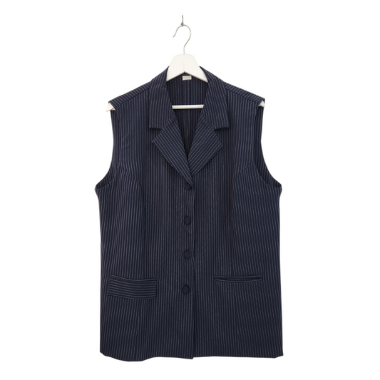 JASON | ווסט וינטג' פסים כחול | לאישה מידה XL/XXL