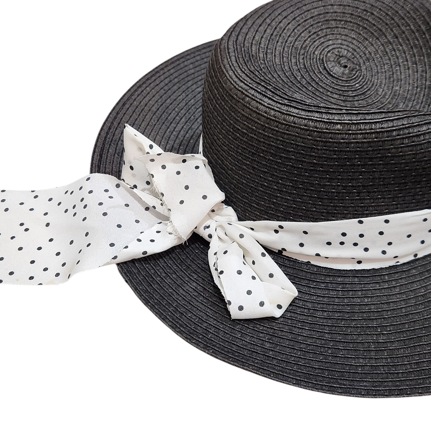 כובע פדורה צבע אפור עם סרט ו שוליים רחבים