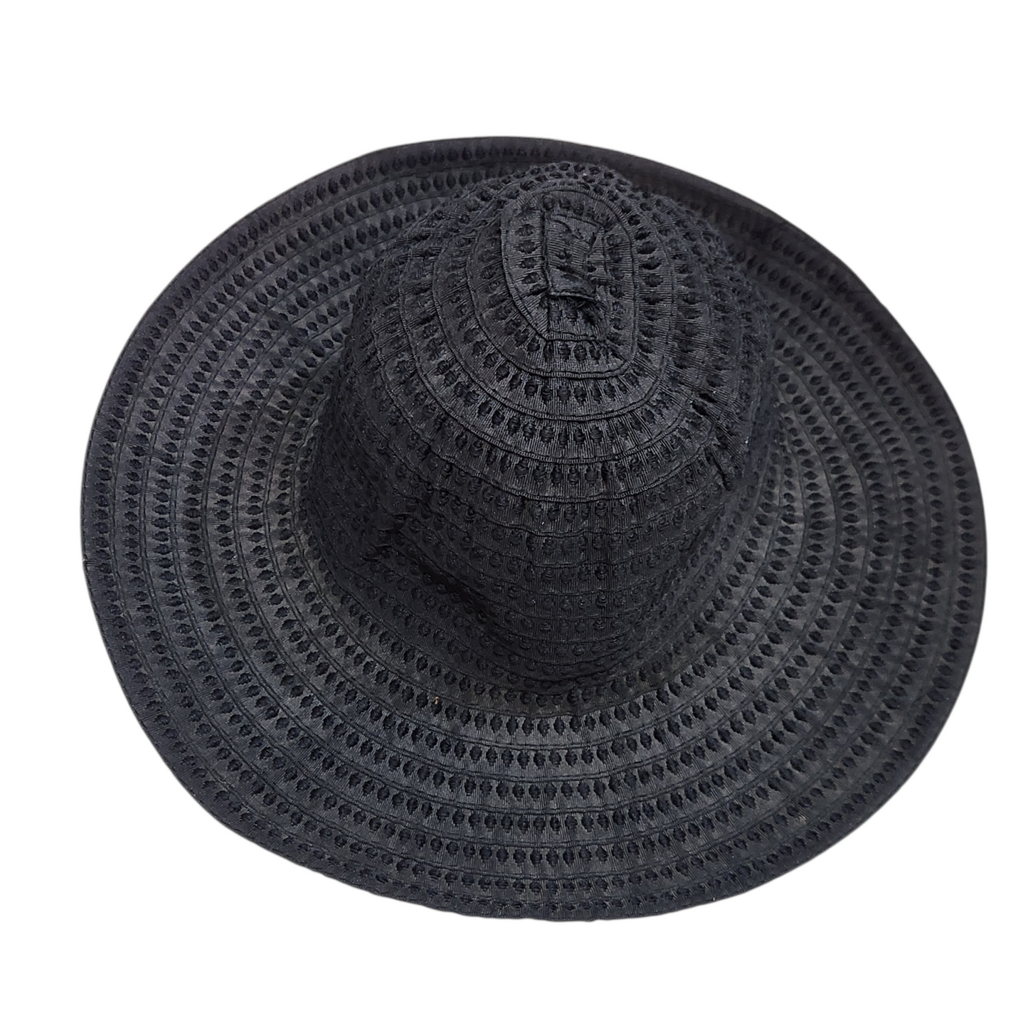 כובע פדורה צבע שחור עם שוליים רחבים