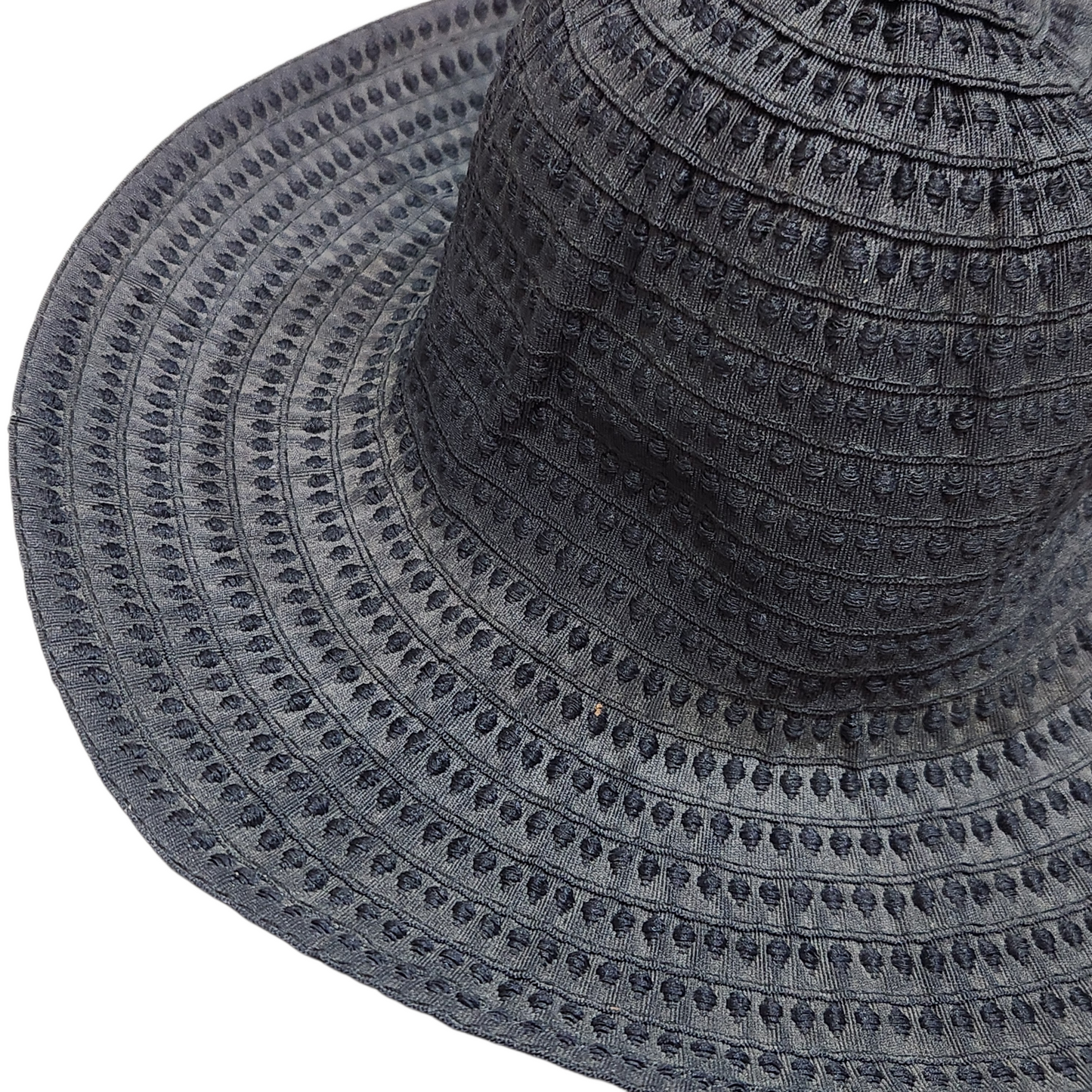 כובע פדורה צבע שחור עם שוליים רחבים