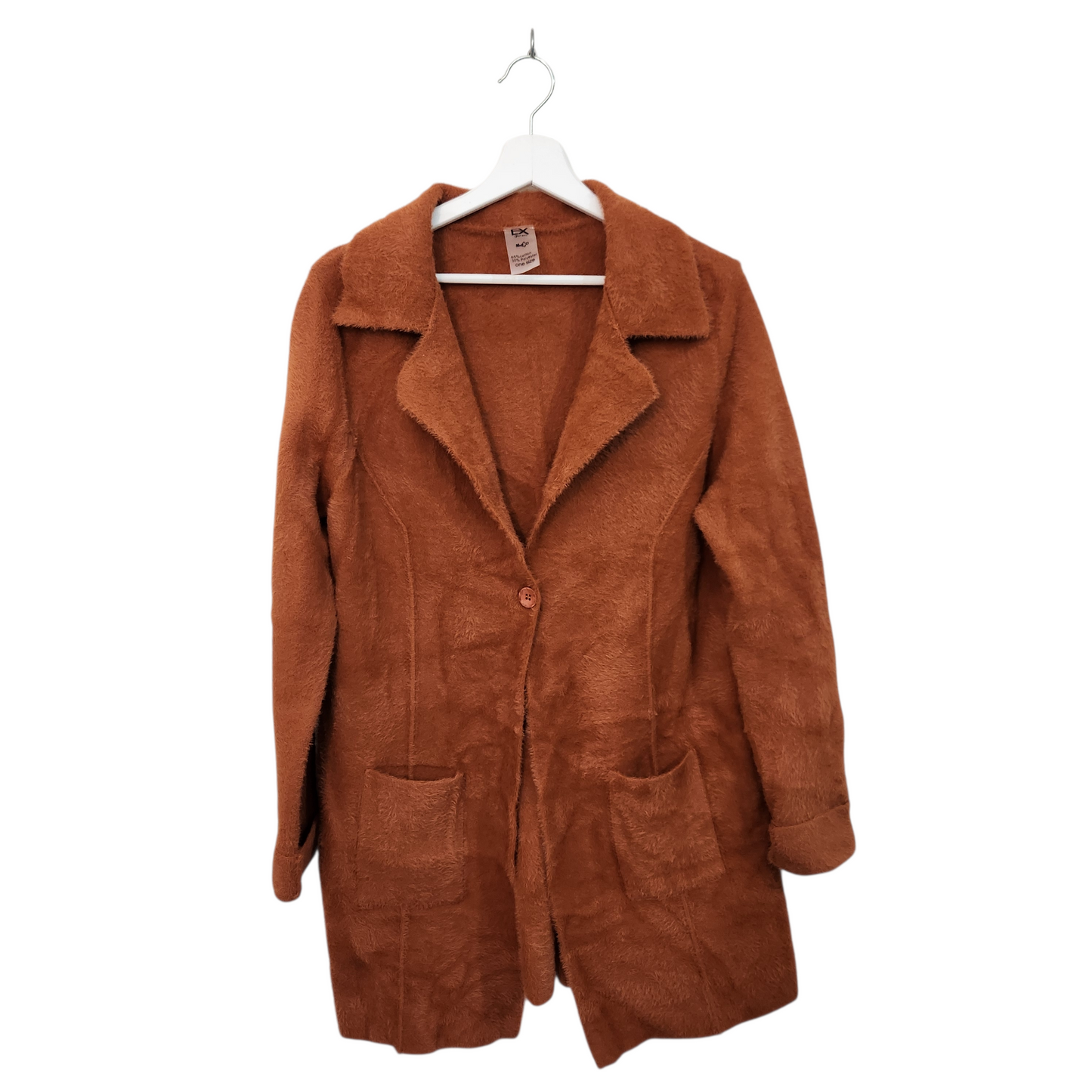 EX | ג'קט פרוותי כתום | לאישה מידה S/M