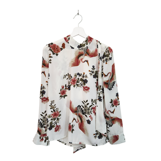 ALMA | חולצה ארוכה דקה פרחונית | לאישה מידה 1 S