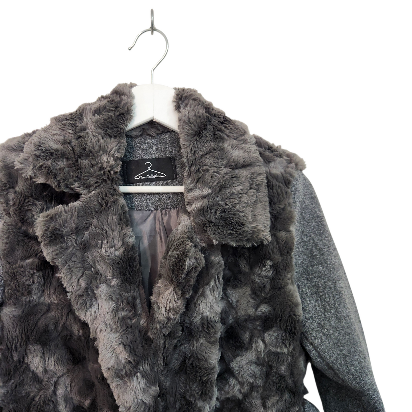 NEW COLLECTION | ג'קט חורפי צבע אפור | לאישה מידה M