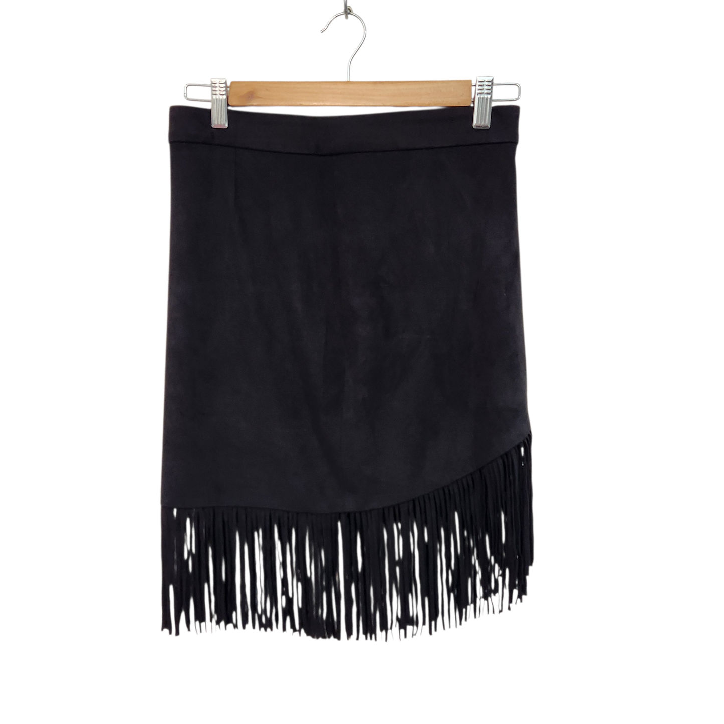 ZARA | חצאית זמש צבע שחור | לאישה מידה S