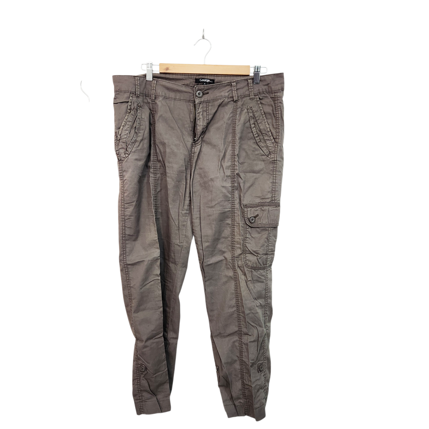 GEORGE | מכנסיים ארוכים דקים | לאישה מידה 16 | 46 | 36 אינץ'