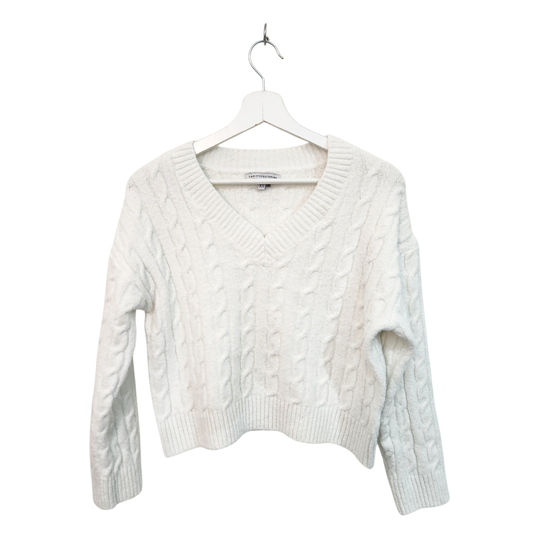 TWENTYFOURSEVEN | סוודר צבע לבן | לאישה מידה XS