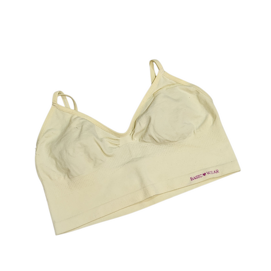 חזיית בד צבע צהוב | לאישה מידה XL