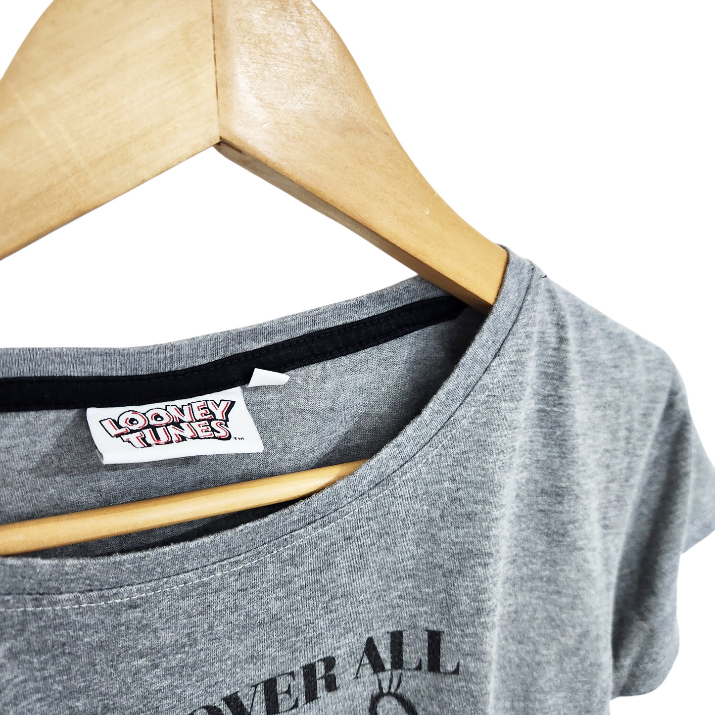 LOONEY TUNES | חולצה קצרה צבע אפור | לאישה מידה S