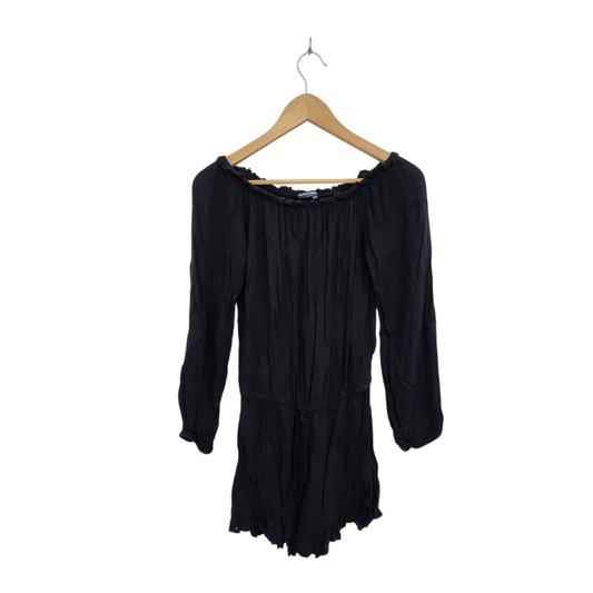 BRANDY & MELVILLE | אוברול שרוול ארוך צבע שחור דק | לאישה מידה S