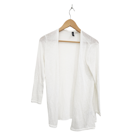 H&M | עליונית סריג צבע לבן | לאישה מידה S