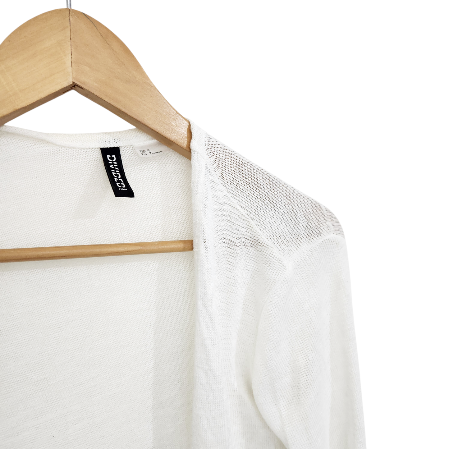 H&M | עליונית סריג צבע לבן | לאישה מידה S