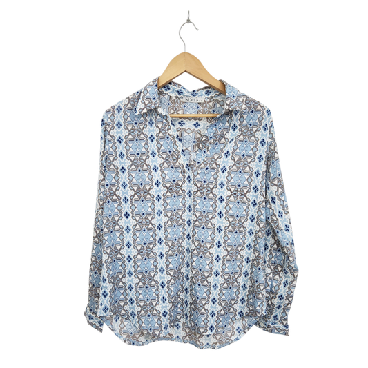 ALMA | חולצה ארוכה דקה צבע תכלת | לאישה מידה S