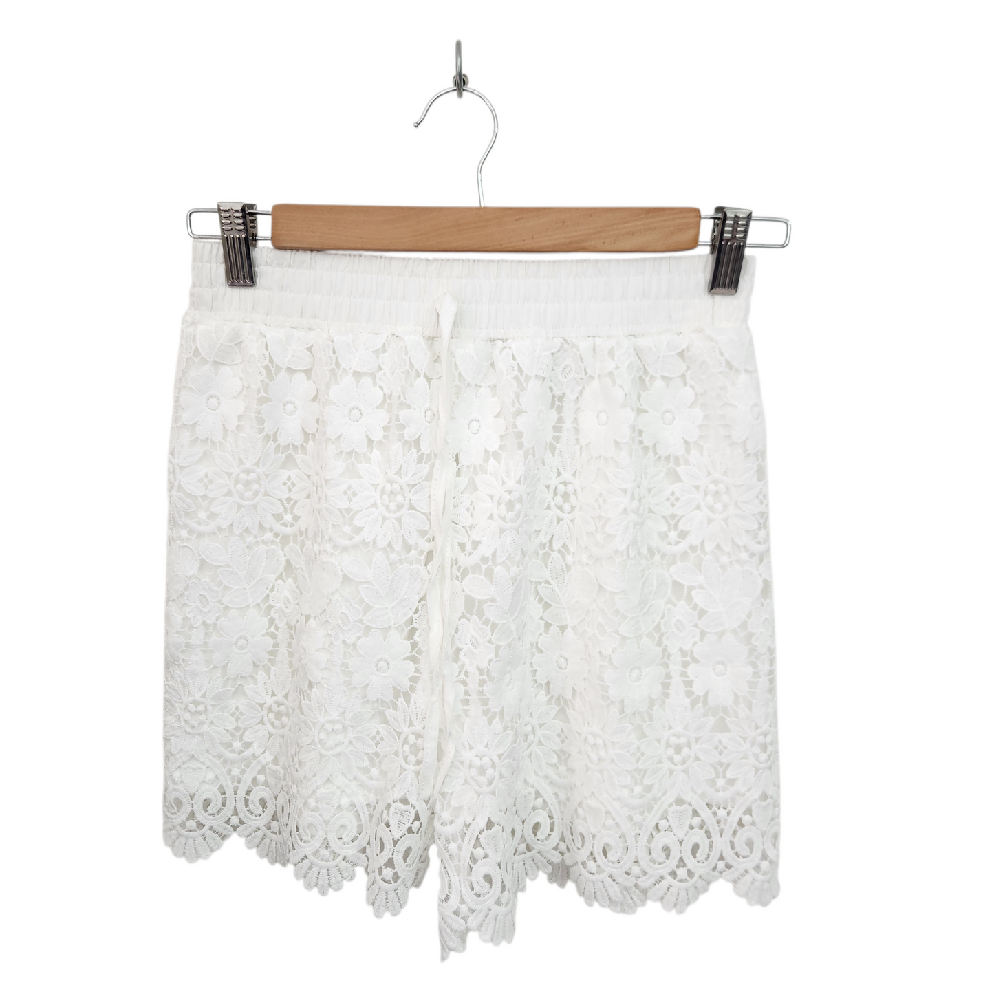 SWEET GIRL | מכנסיים קצרים תחרה צבע לבן | לאישה מידה S/M