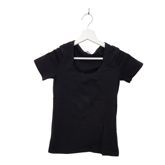 FOX | חולצה קצרה צבע שחור | לאישה מידה XS