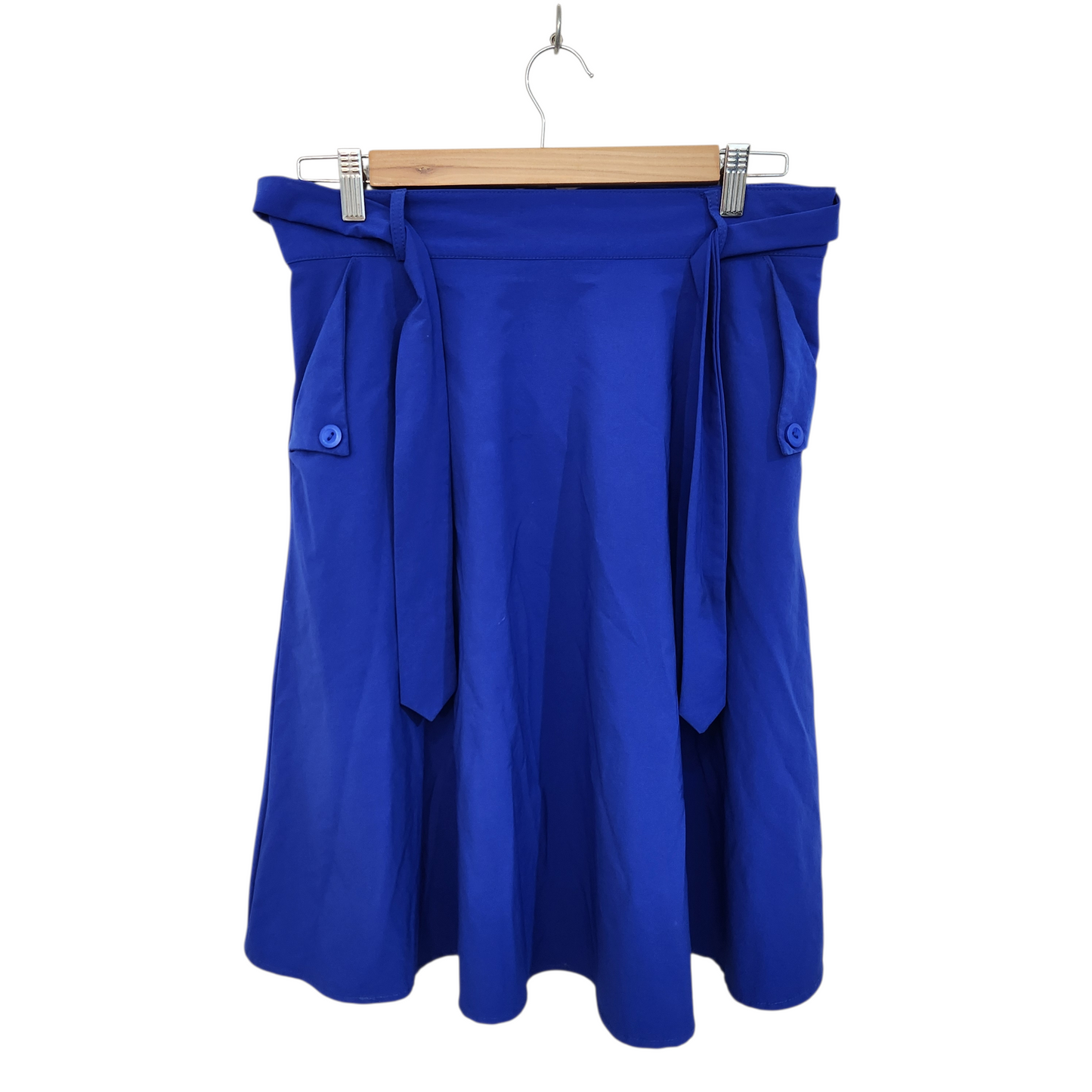 NAAMA BEZALEL | חצאית צבע כחול | לאישה מידה 40 L | כתם פיצי