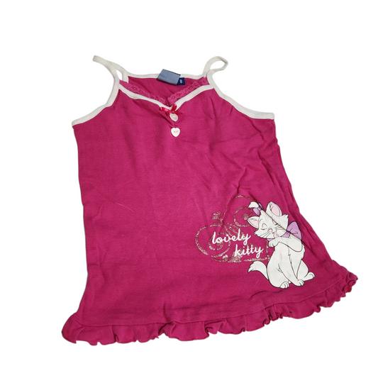 DISNEY | גופיה צבע ורוד | לילדות גיל 8