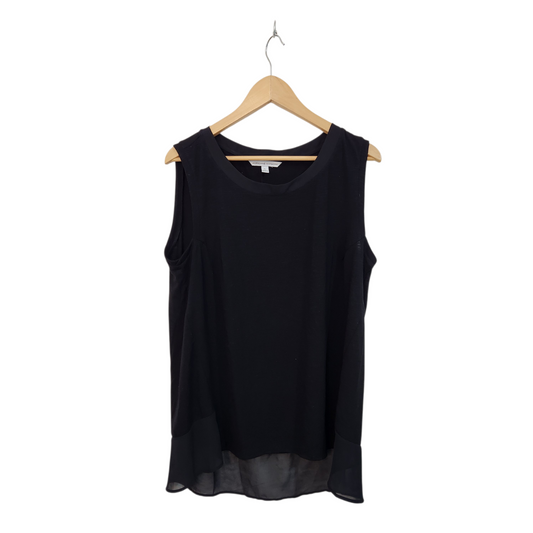 ADRIENNE VITTADINI | גופיה מעוצבת צבע שחור | לאישה מידה XL