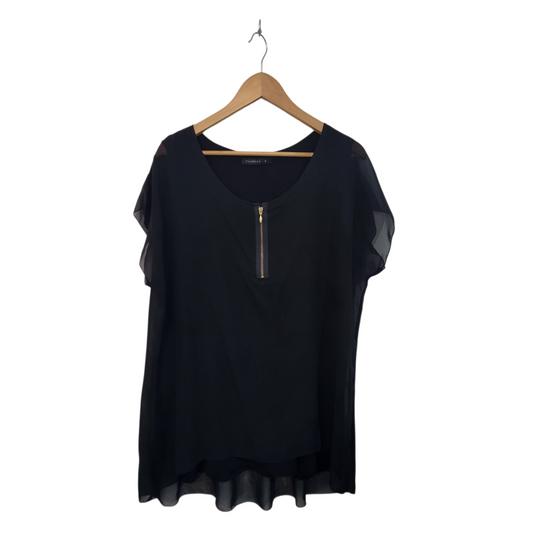 CAMELIA | חולצה מעוצבת צבע שחור | לאישה מידה M