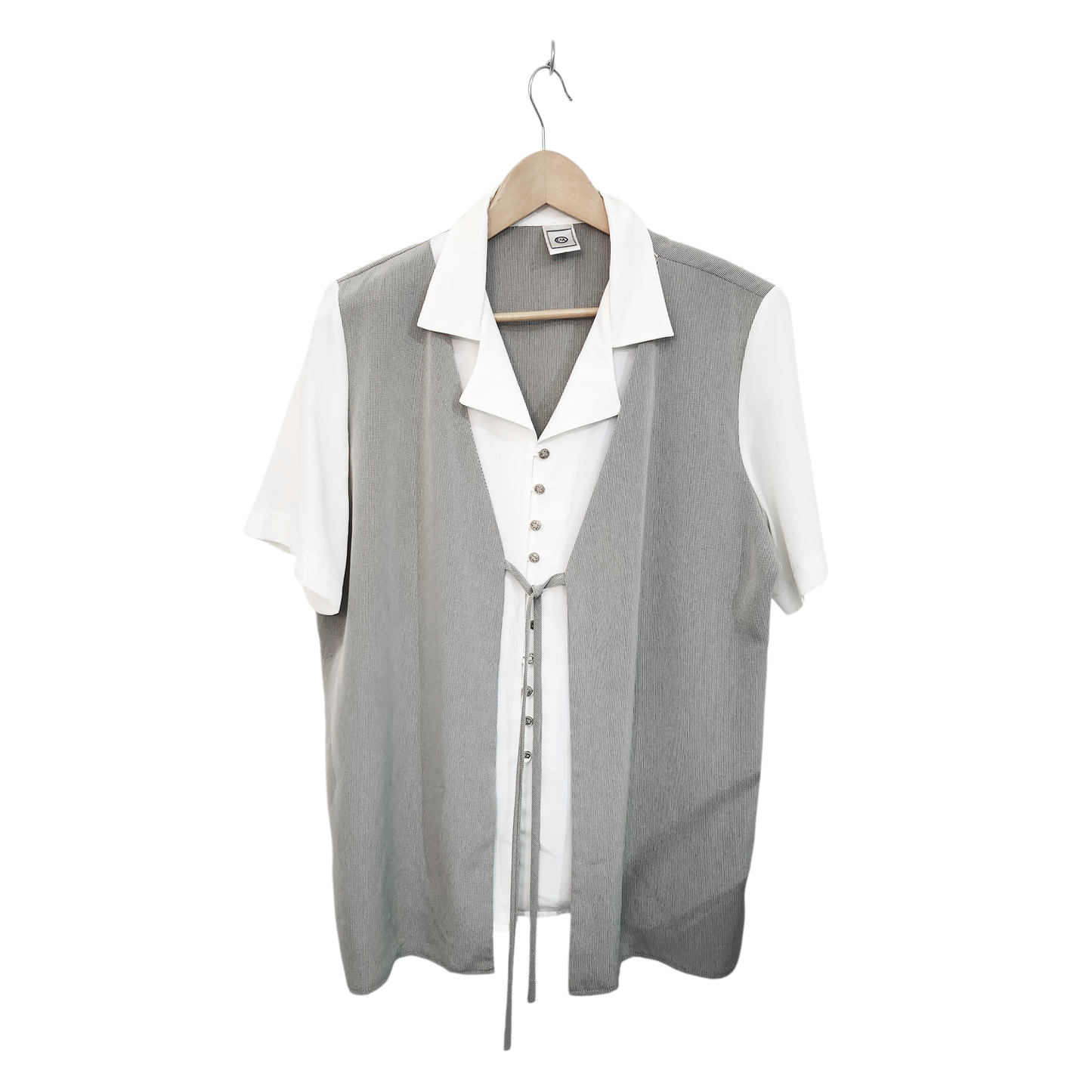 C&A | חולצה קצרה מעוצבת עם כריות כתפיים | לאישה מידה XL