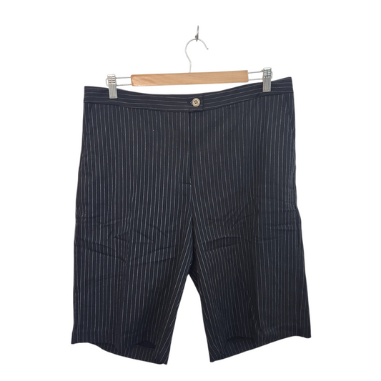 GOLBARY | מכנסיים קצרים פסים שחור לבן | לאישה מידה 44