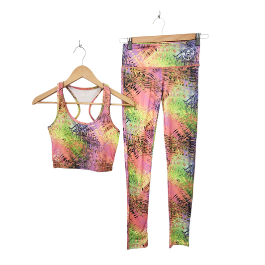 SPIN | סט טייץ וחזיית ספרט טאי דאי | לאישה מידה XS