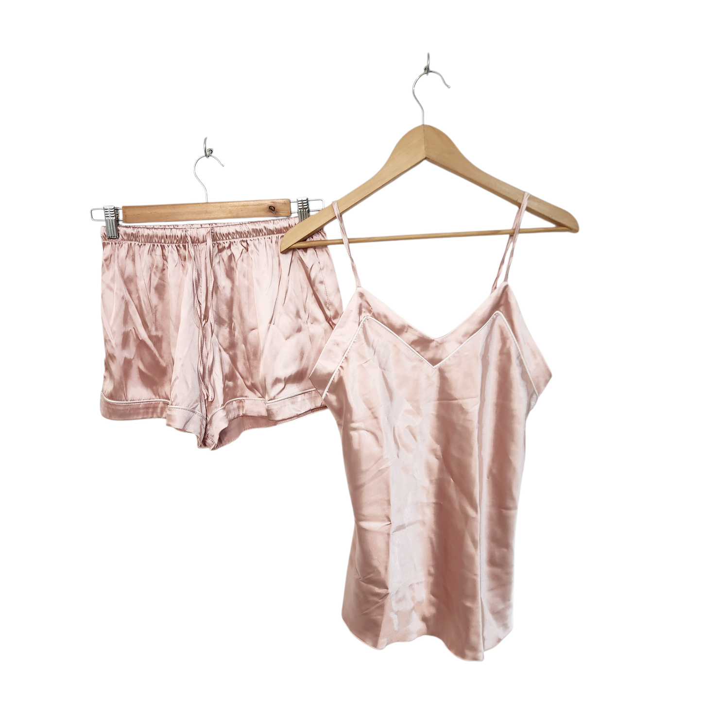 TOUCH LINE | סט חלוק + פיג׳מת סטן לאישה מידה M