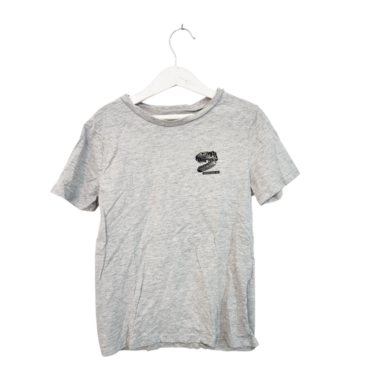 H&M | חולצה קצרה צבע אפור | לילדים גיל 8-10