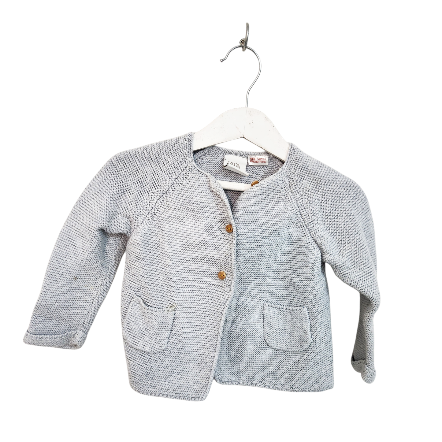 ZARA | קרדיגן סרוג צבע תכלת | לתינוקות גיל 9-12 חודשים