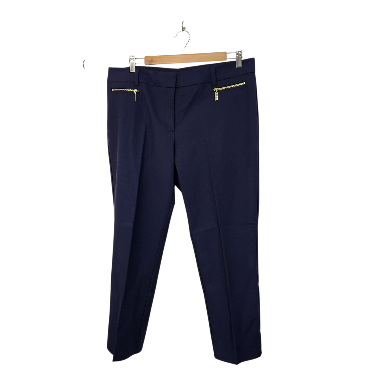 ANN KLEIN | מכנסיים ארוכים דקים צבע כחול | לאישה מידה 48