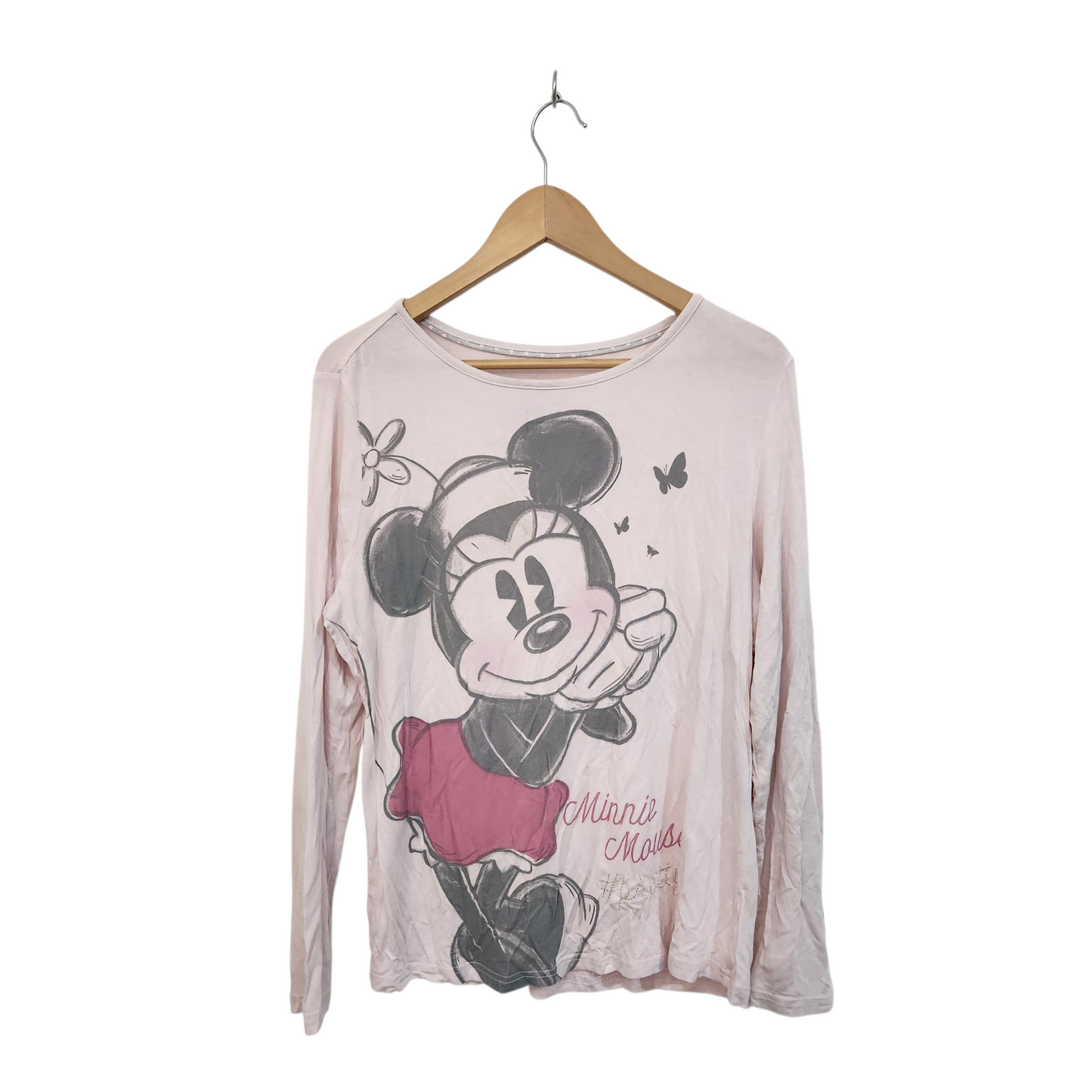 DISNEY | חולצה ארוכה ורודה מינימאוס לאישה מידה M