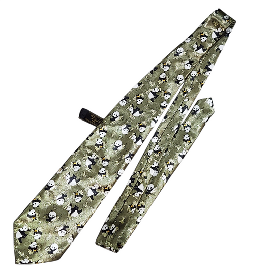 KAI LONG | עניבת משי דובי פנדה