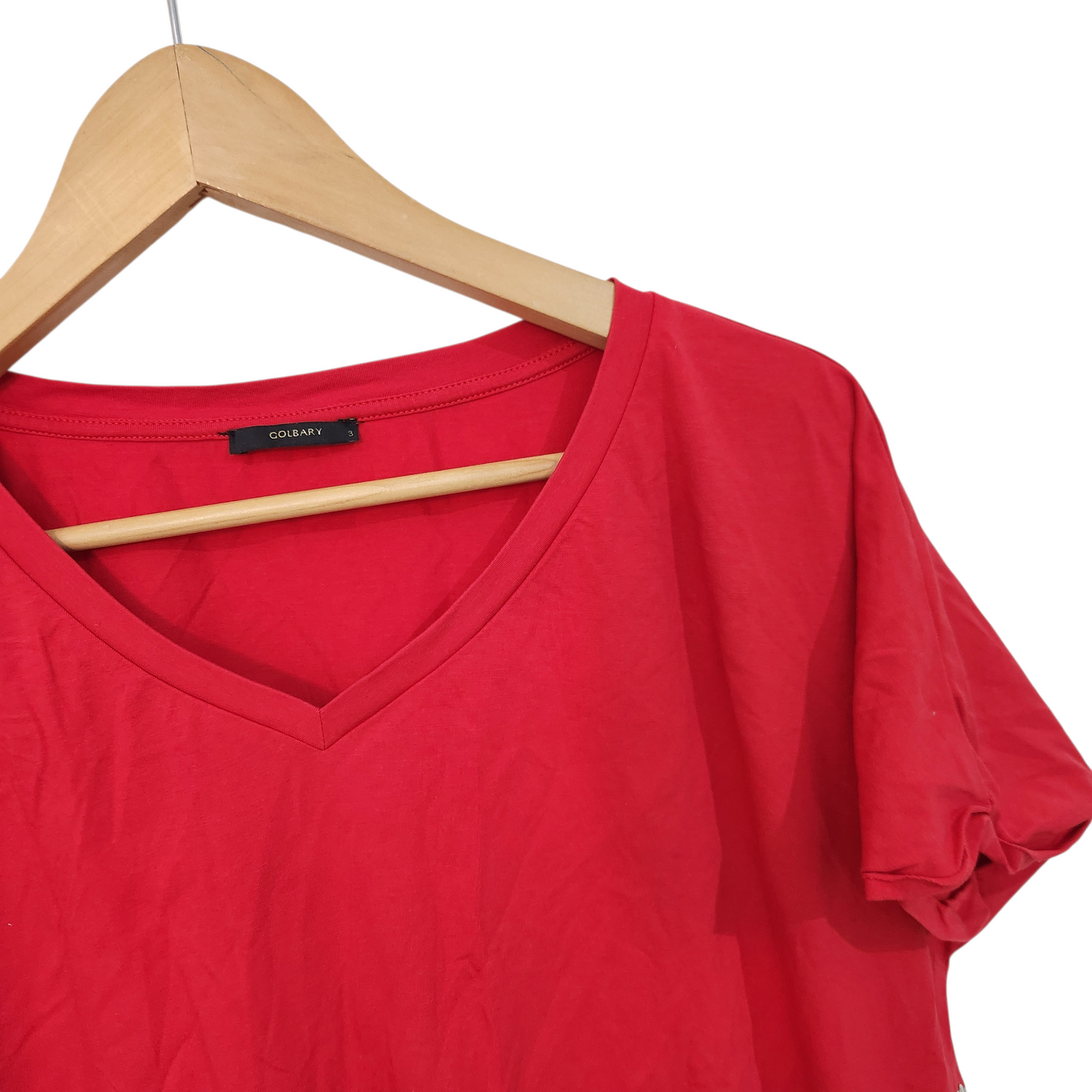 GOLBARY | חולצה קצרה צבע אדום | לאישה מידה 3 L