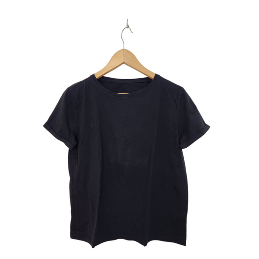 חולצה קצרה צבע שחור | לאישה מידה XL