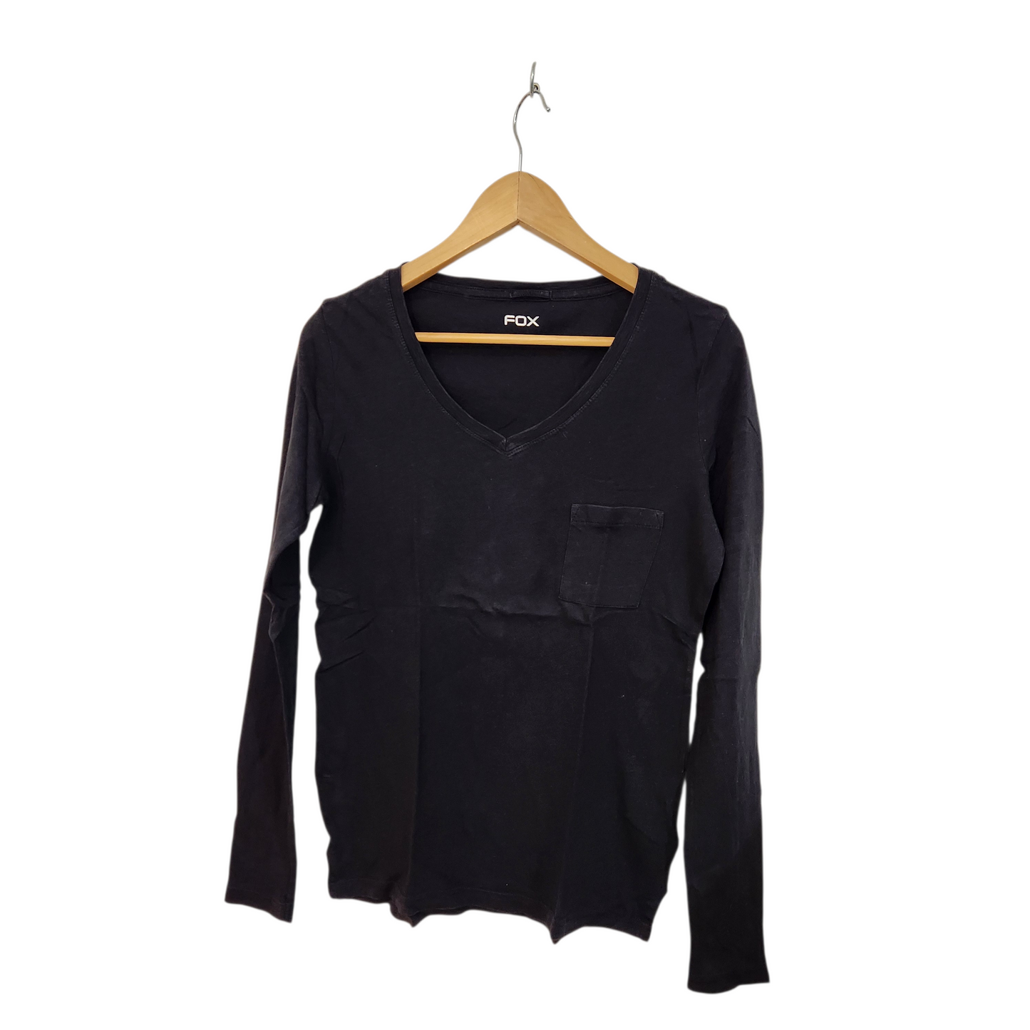 FOX | חולצה ארוכה דקה צבע שחור | לאישה מידה S