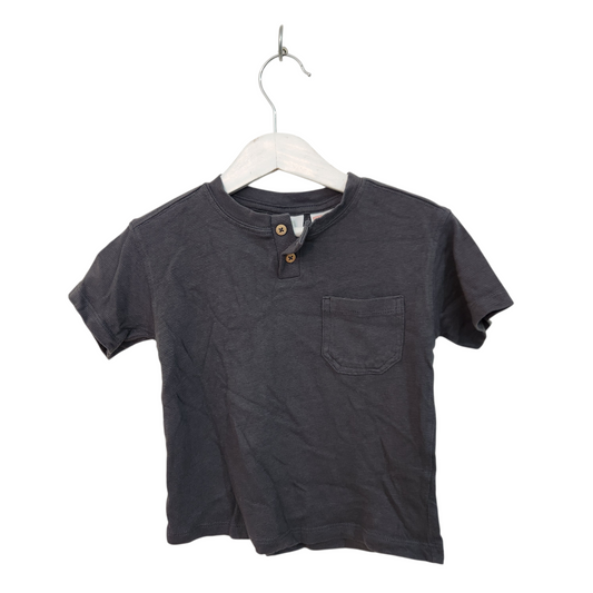 ZARA | חולצה קצרה צבע אפור | לתינוקות גיל 18-24 חודשים