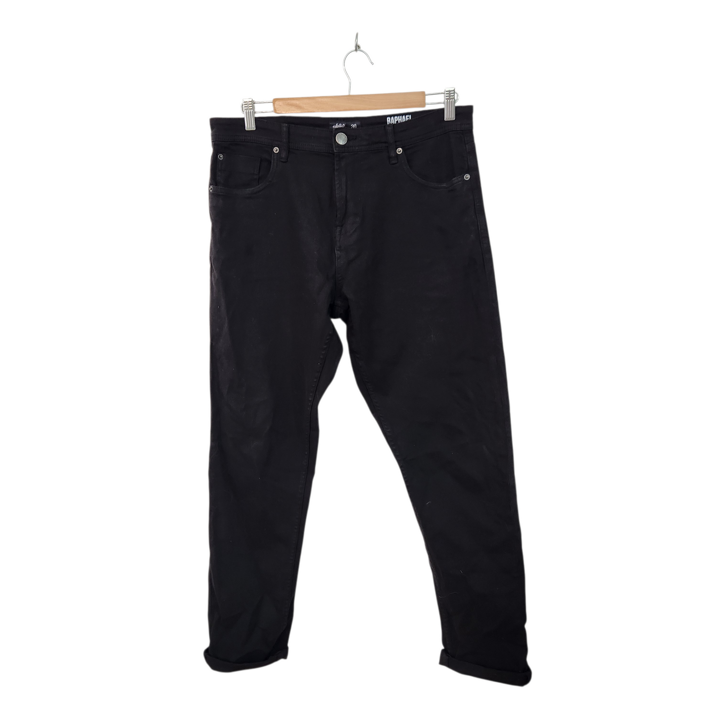 CASTRO | מכנסיים ארוכים צבע שחור | לגבר מידה 30 RAPHAEL | SLIM RELAXED