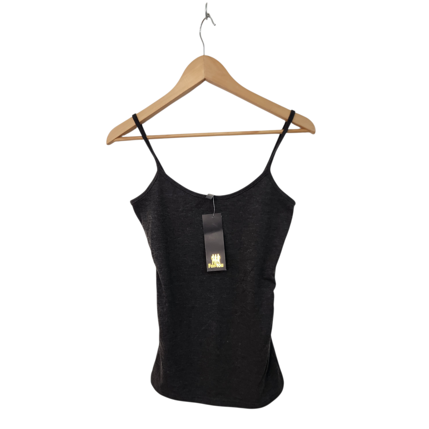 FOR YOU | גופייה צבע אפור לאישה מידה M | חדשה עם תווית