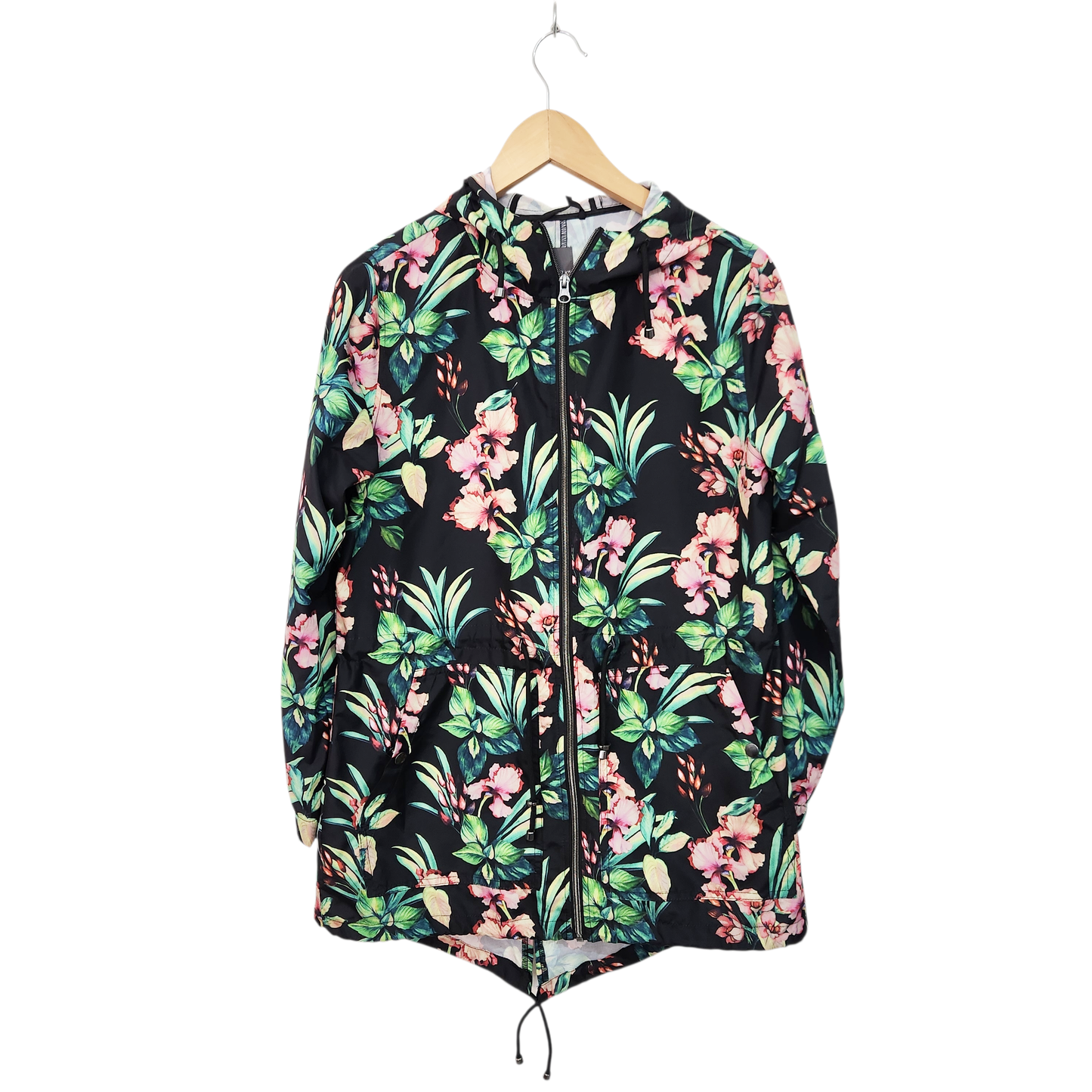 PRIMARK | מעיל ניילון פרחוני דק | לאישה מידה S