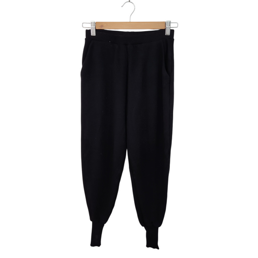 ZARA | מכנסי סריג צבע שחור | לאישה מידה S | גולגולים