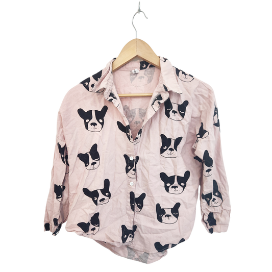 DUOLIN | חולצה ארוכה מכופרת לאישה מידה S