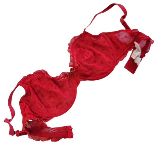 ETAM | חזיית תחרה אדומה עם ברזלים | לאישה מידה D85