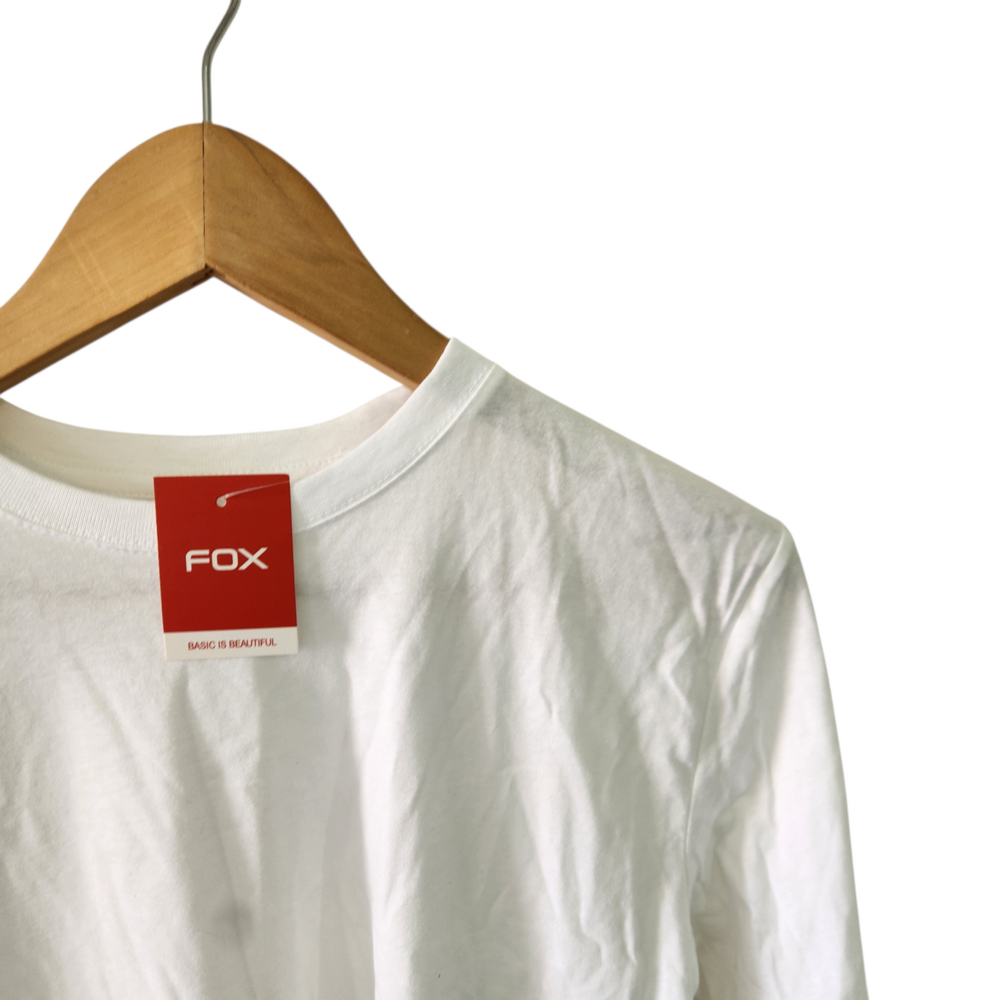 FOX | חולצה ארוכה דקה צבע לבן | לילדים גיל 14 | חדשה עם תווית