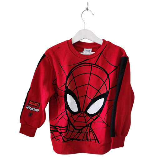 PRIMARK | MARVEL | פוטר ספיידרמן צבע אשום | לילדים גיל 5-6 | כתם